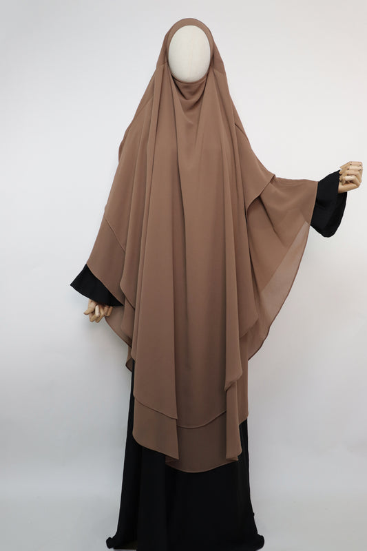 2 Layer XL Khimar - Mocha