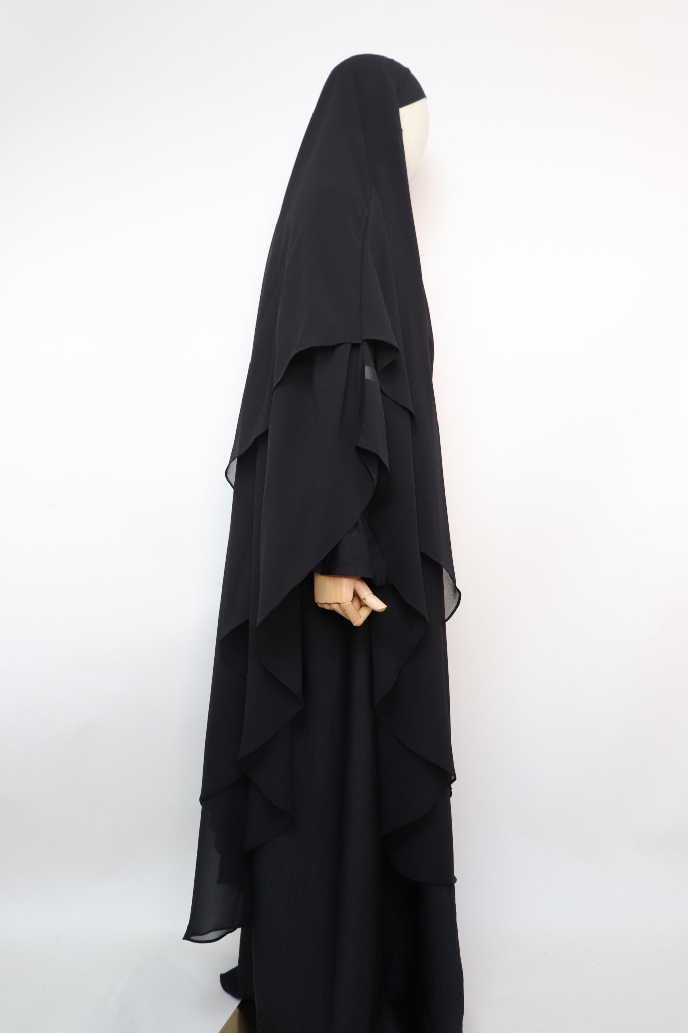 2 Layer XL Khimar - Black