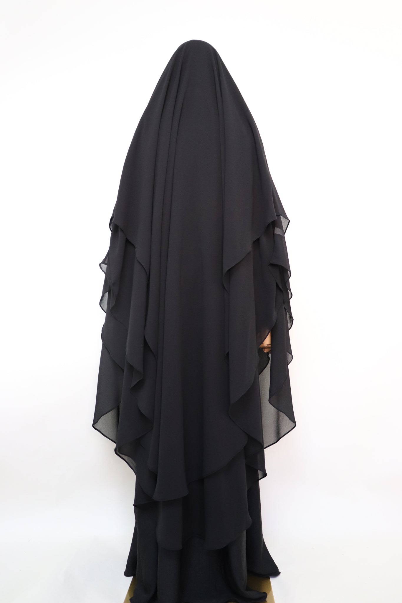 2 Layer XL Khimar - Black