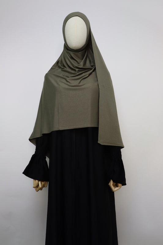 Premium Maxi Jersey Hijab - Deep Olive