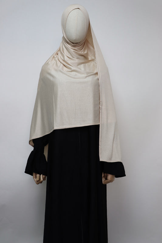 Premium Maxi Jersey Hijab - Bone