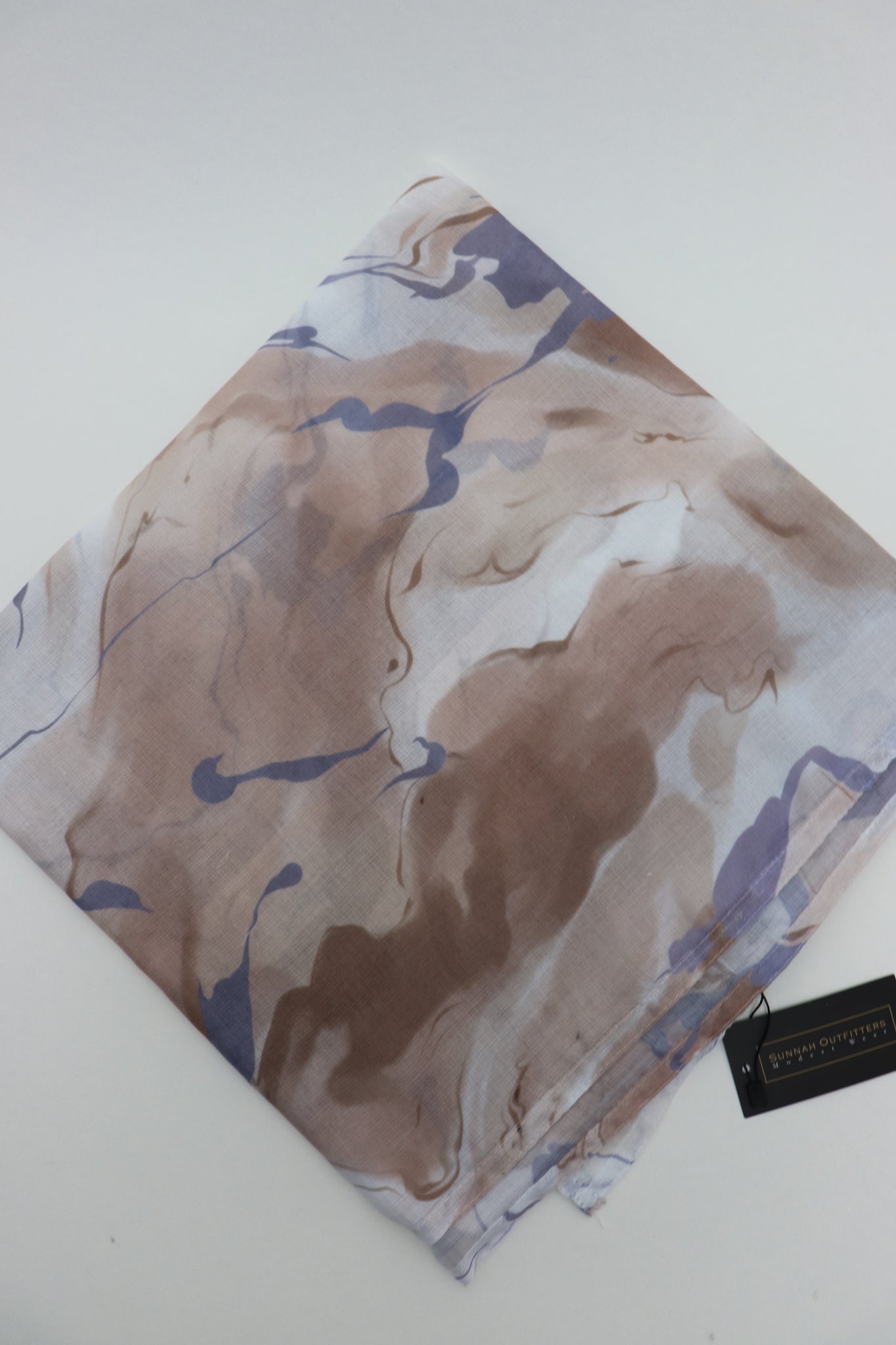 Printed Maxi Modal Hijab - Multi-brown