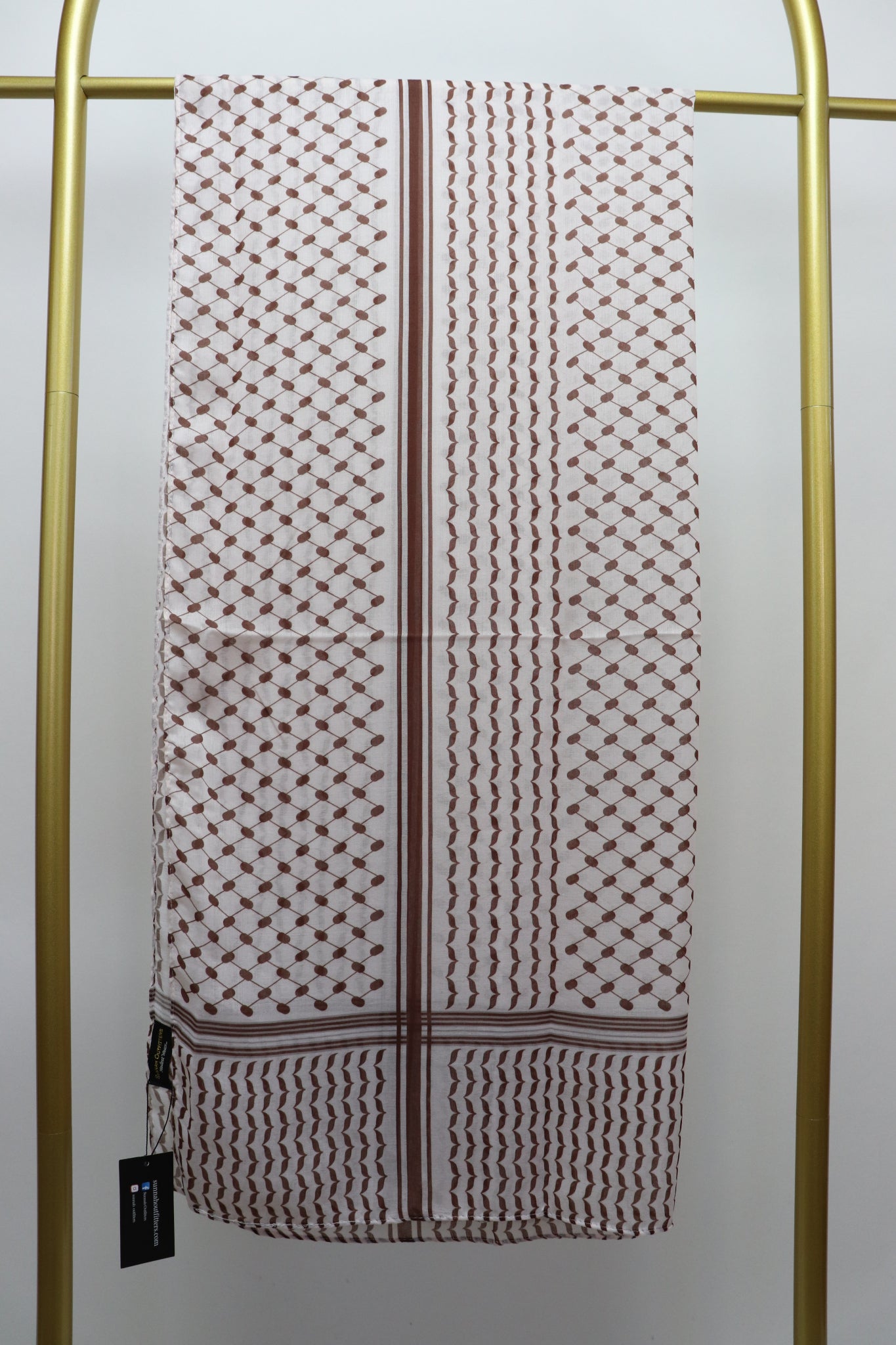 Keffiyeh Print Cotton - Brown
