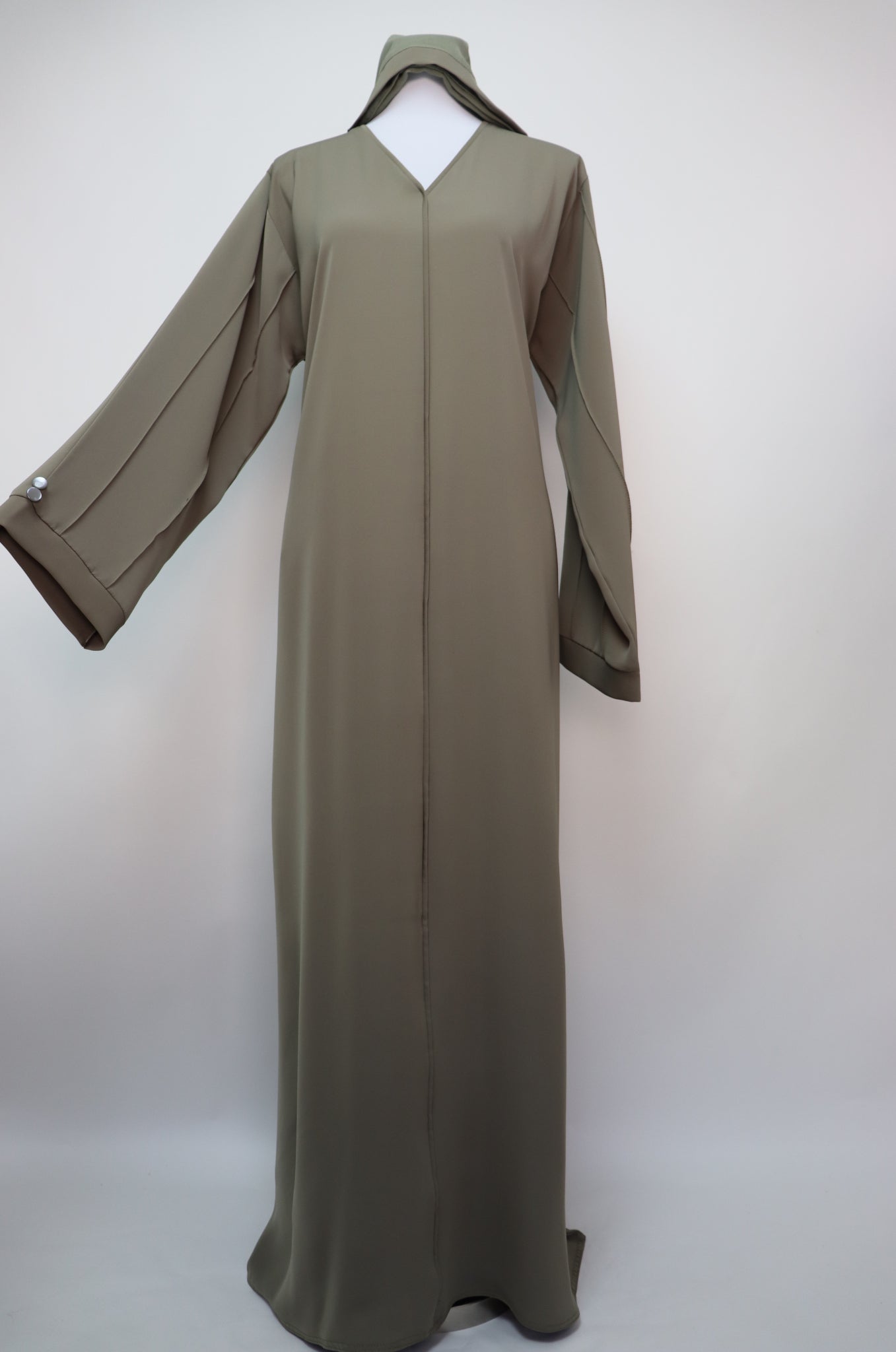 Minimalist Elegant Abaya - Khaki