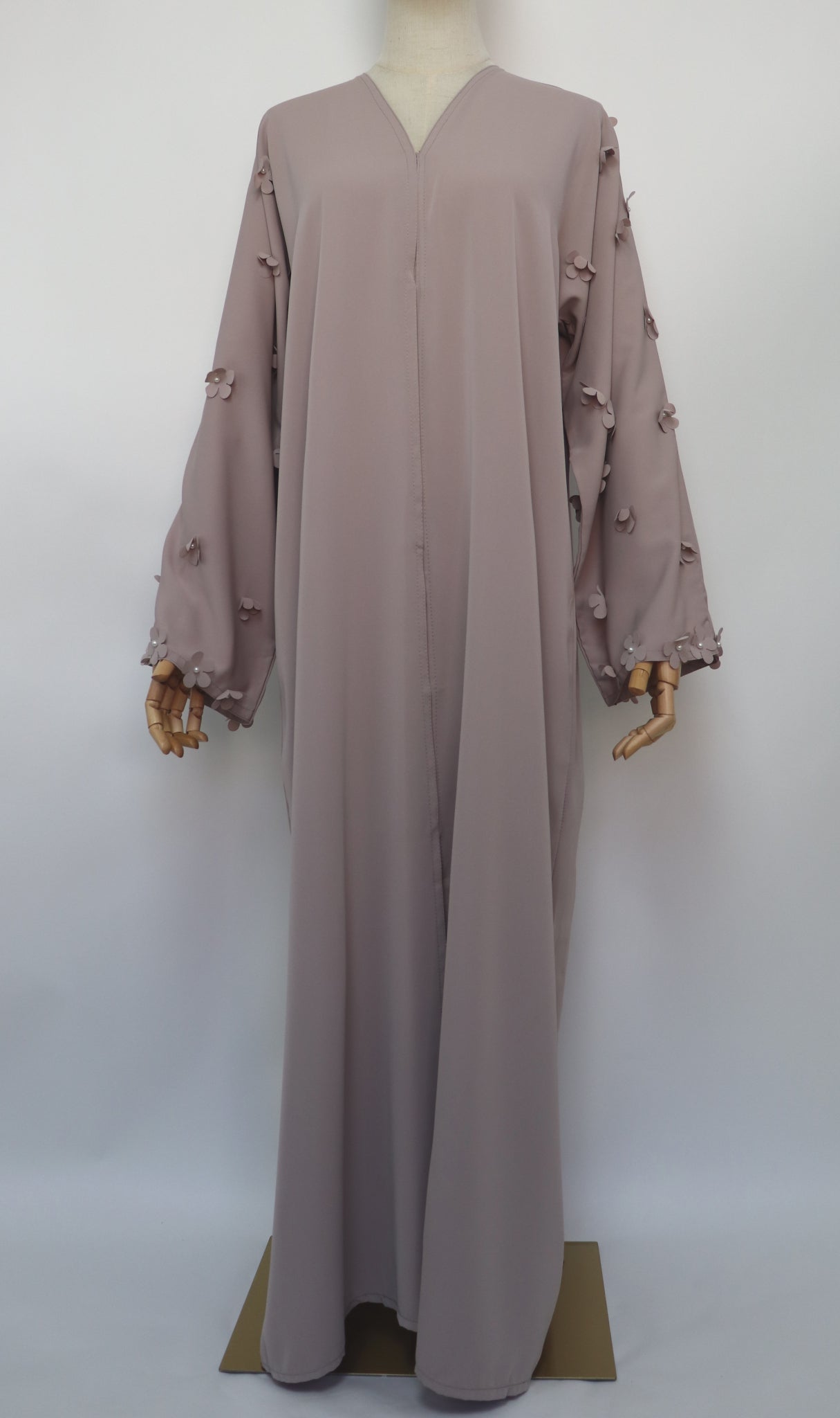 Open Daisy Abaya - Light Taupe