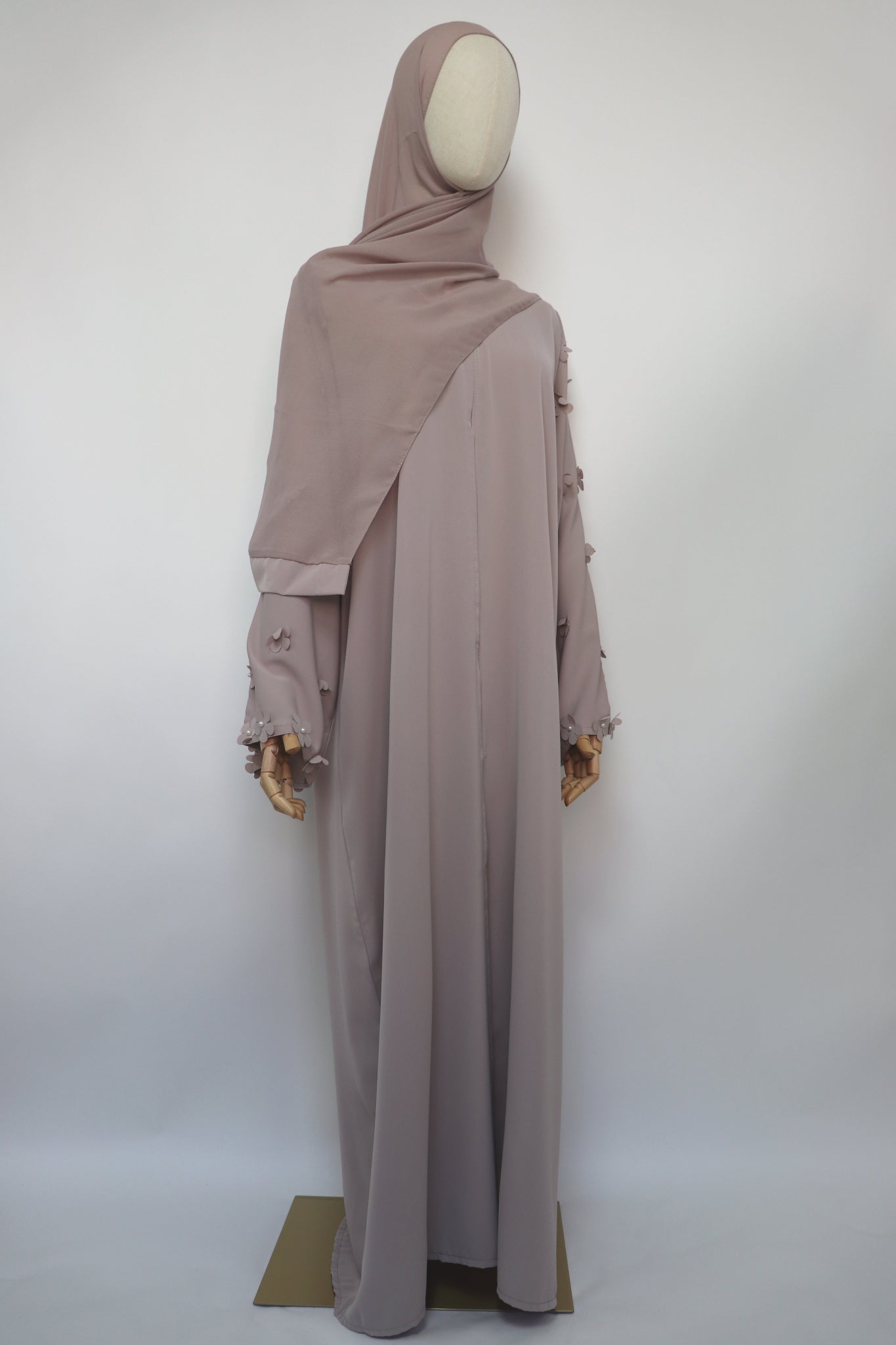Open Daisy Abaya - Light Taupe