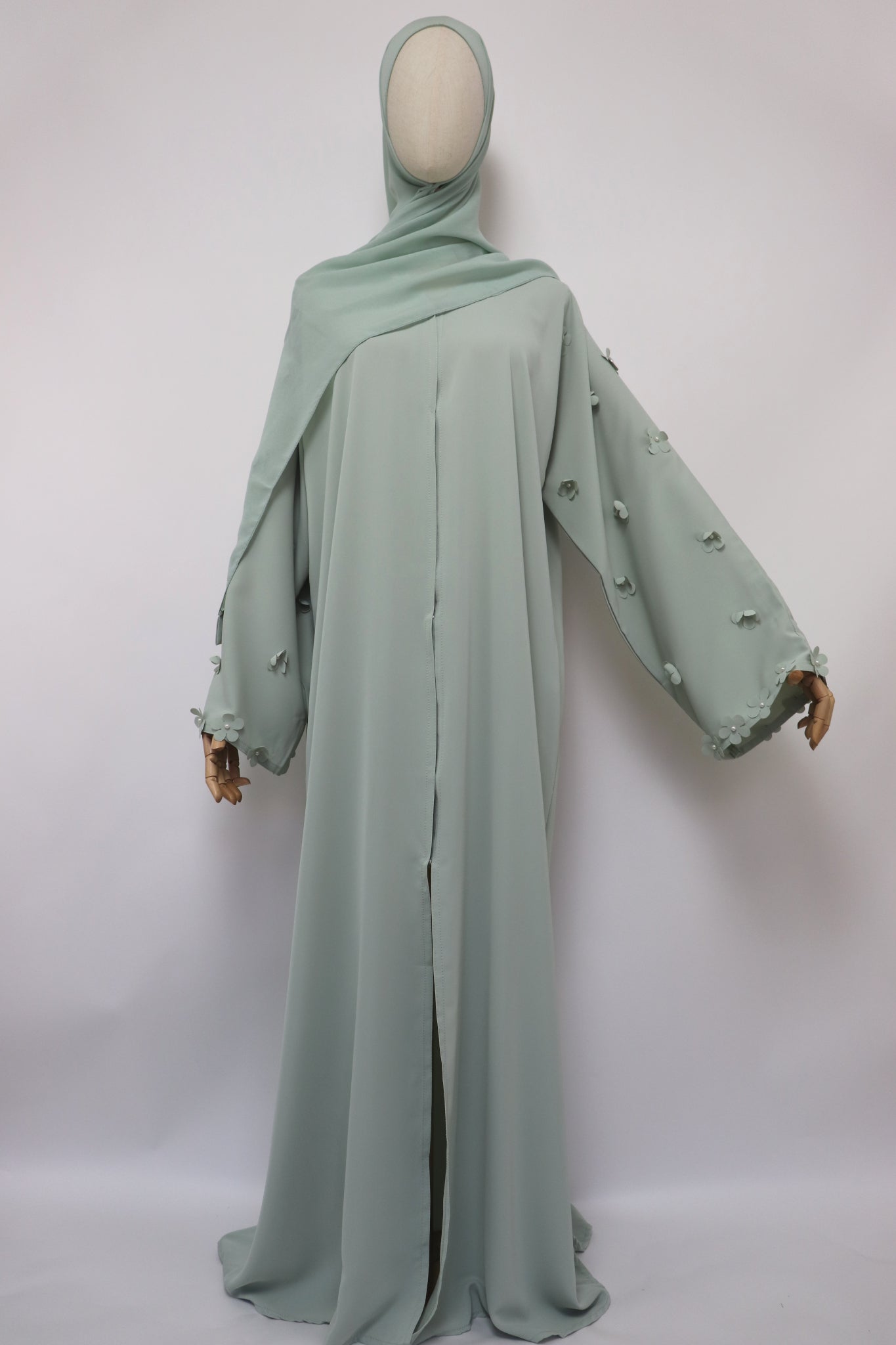 Open Daisy Abaya - Mint