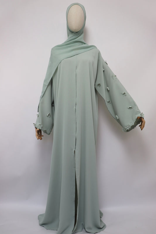 Open Daisy Abaya - Mint