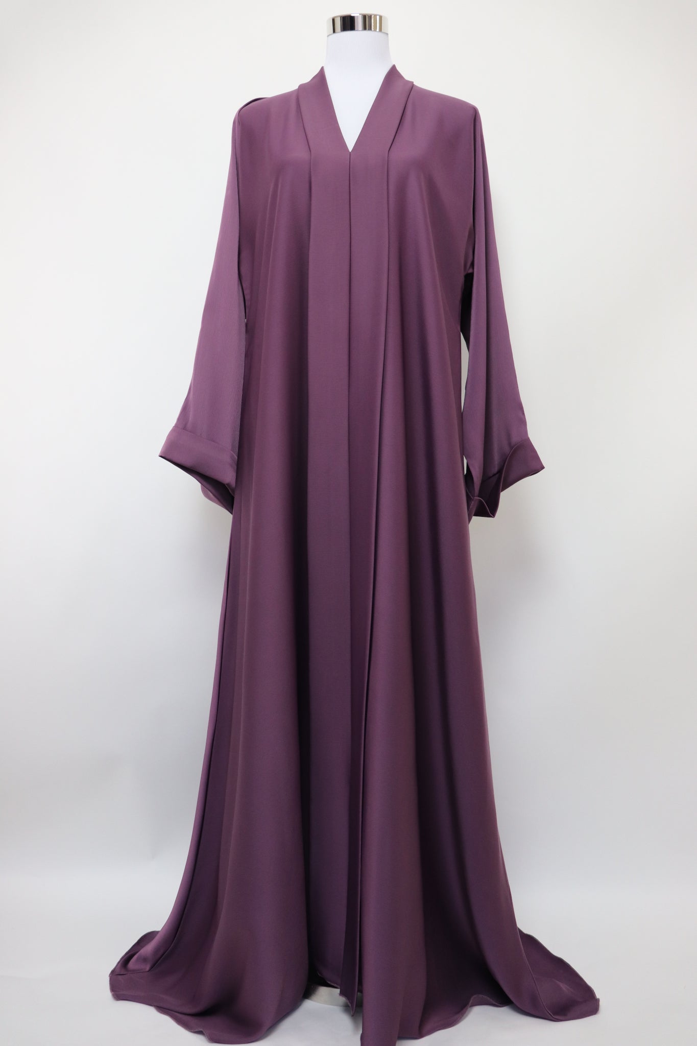 Closed Semi Flare Crinkle Abaya - Iris