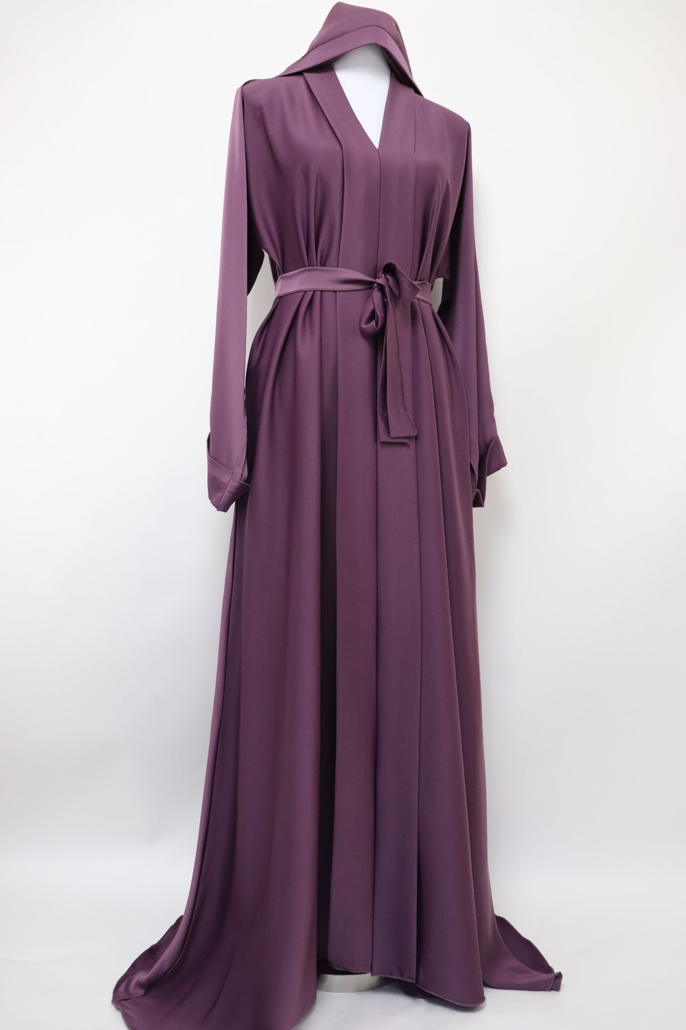 Closed Semi Flare Crinkle Abaya - Iris