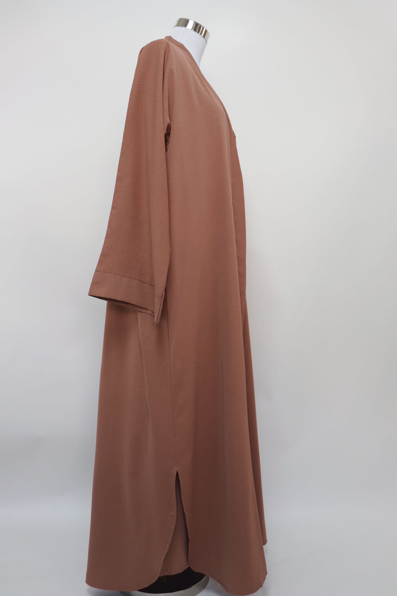 3 Piece Set Marble Open Kimono Abaya - Sandstone