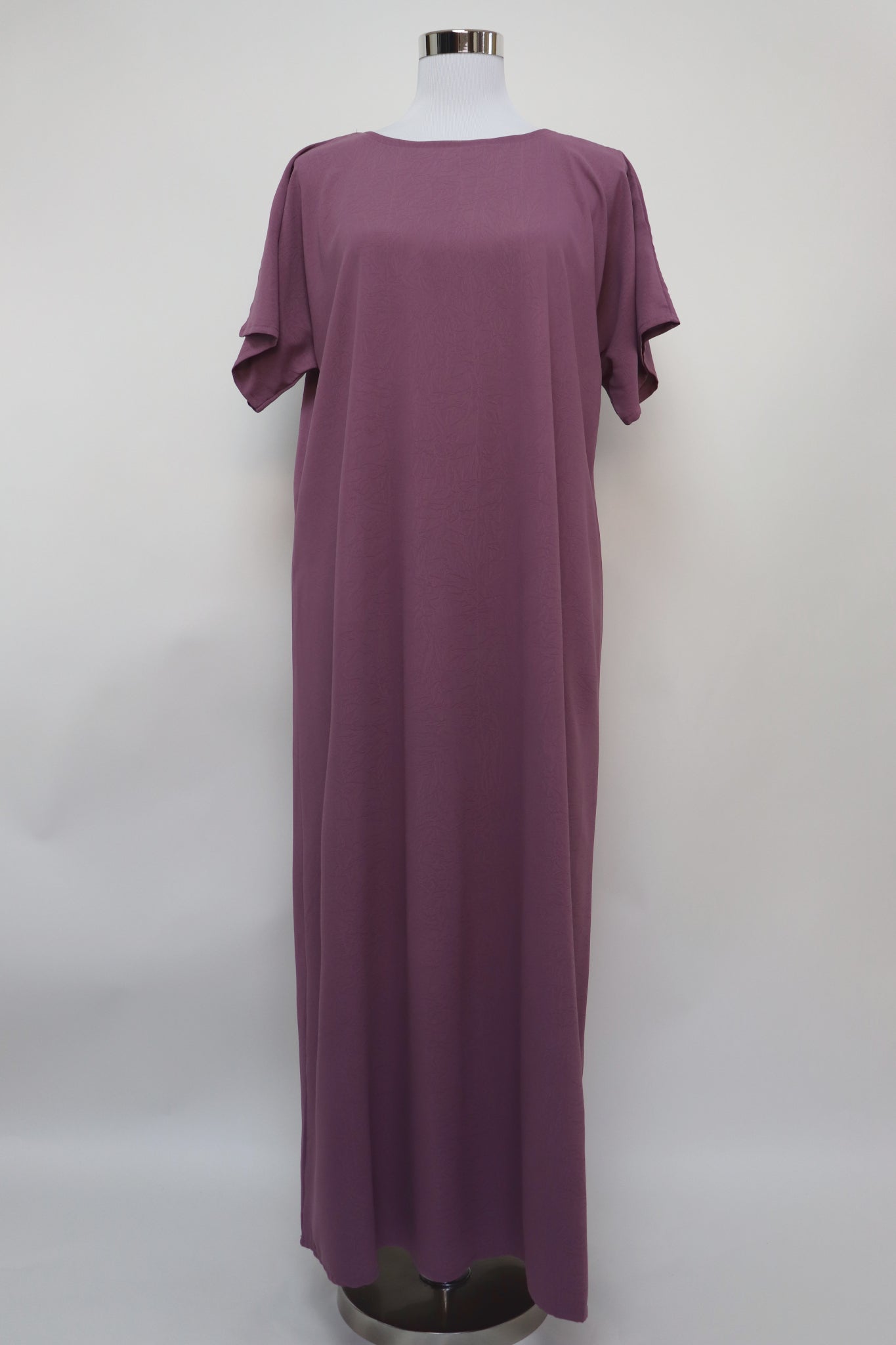 3 Piece Set Marble Open Kimono Abaya - Mauve