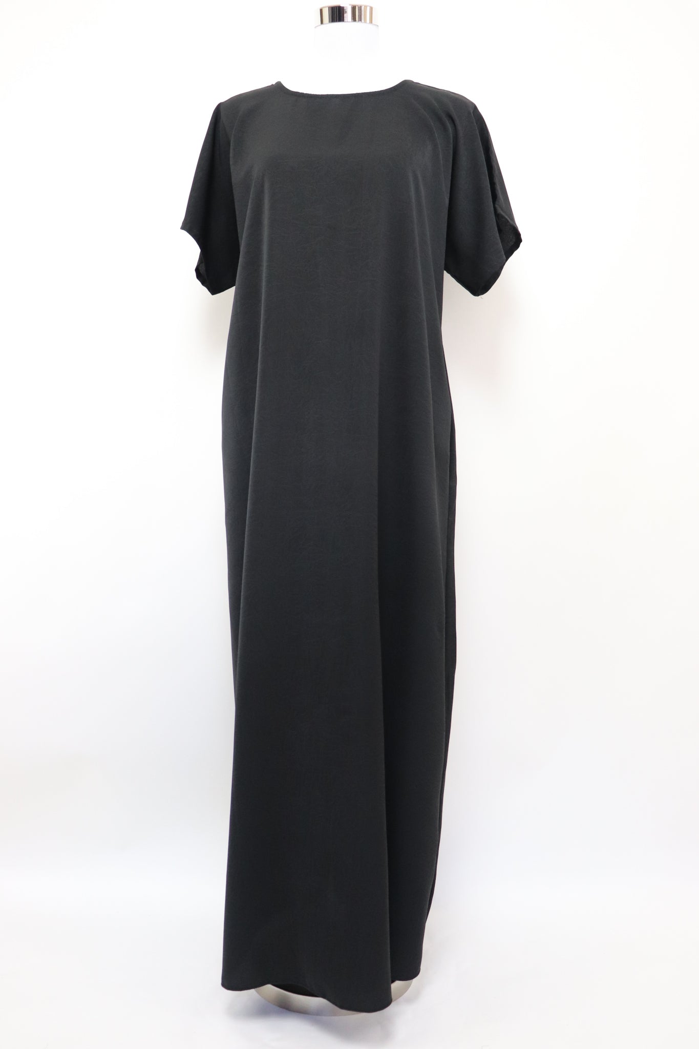 3 Piece Set Marble Open Kimono Abaya - Black