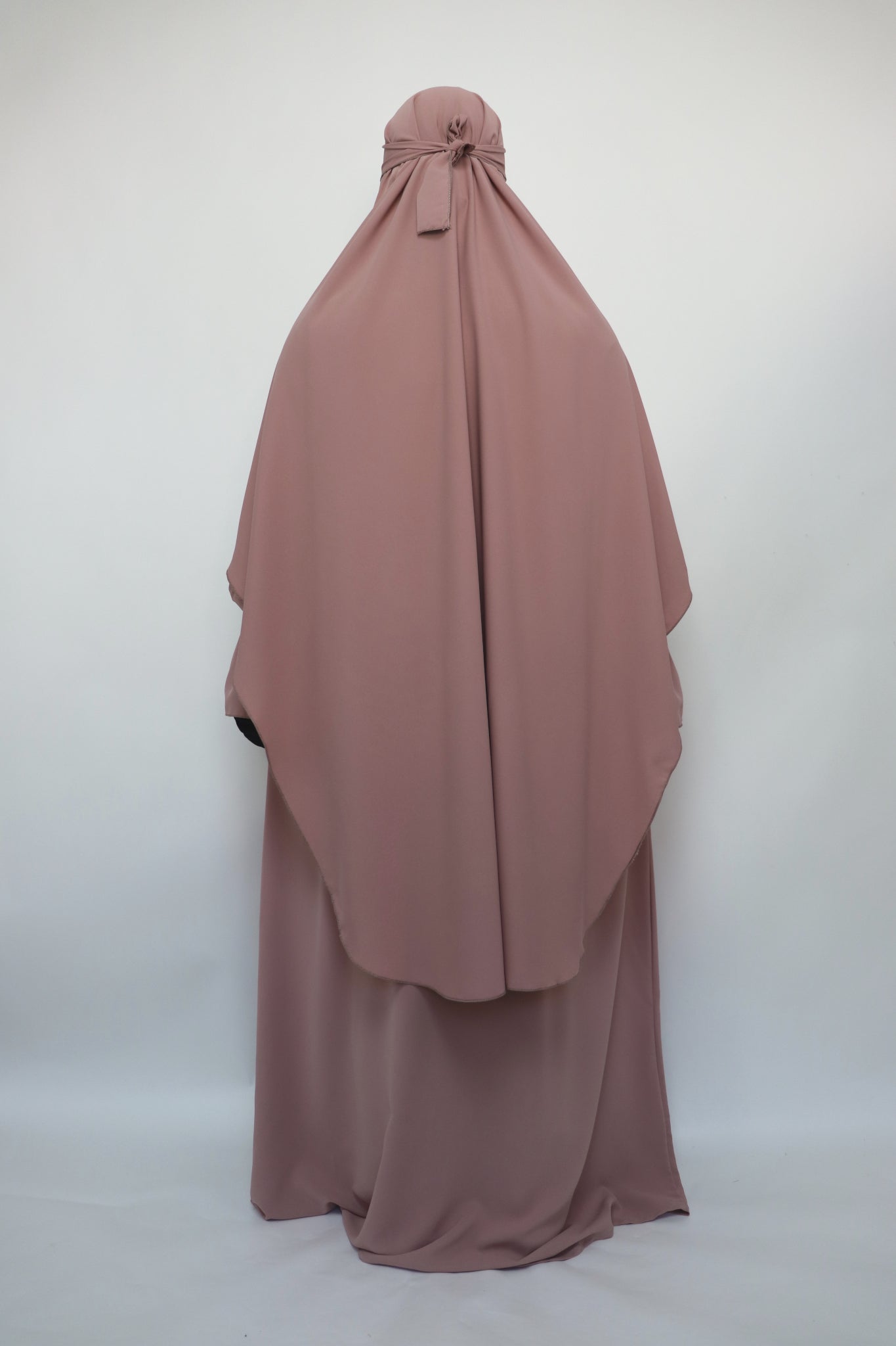 3 Piece Abaya Khimar and Niqab Set - Blush Pink