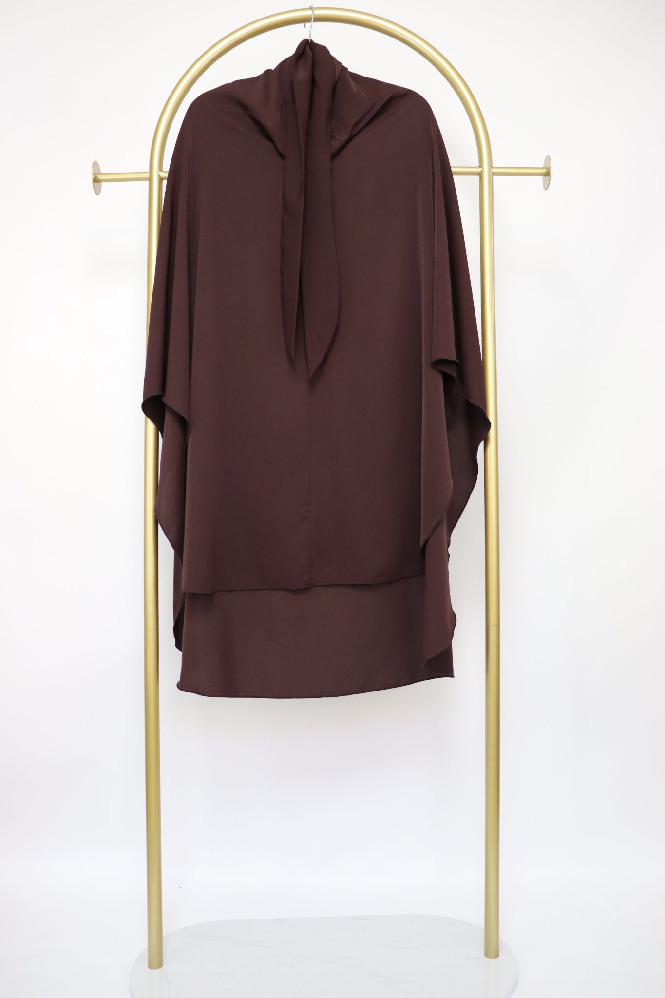 3 Piece Abaya Khimar and Niqab Set - Choco Brown