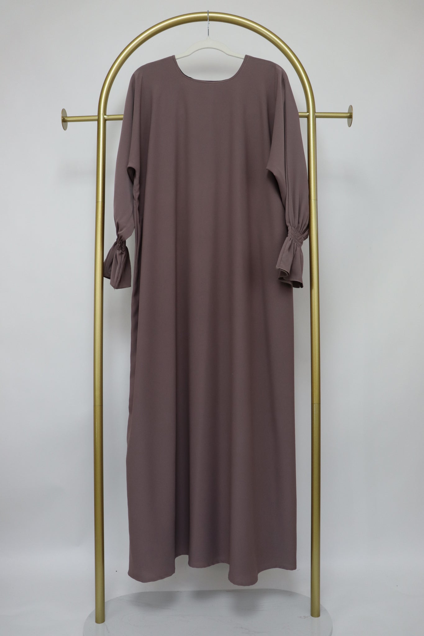 3 Piece Abaya Khimar and Niqab Set - Purplish Taupe