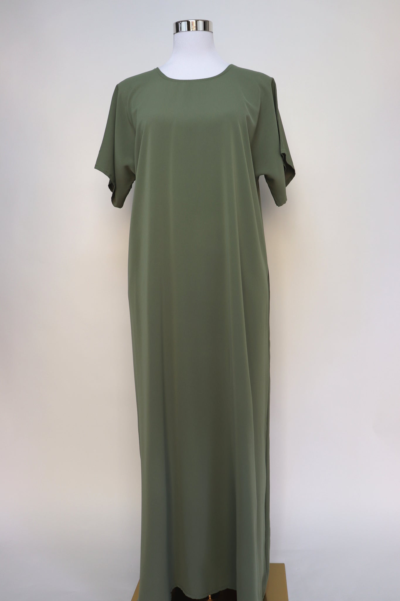3 Piece Set Floral Lace Trim Abaya - Pistachio