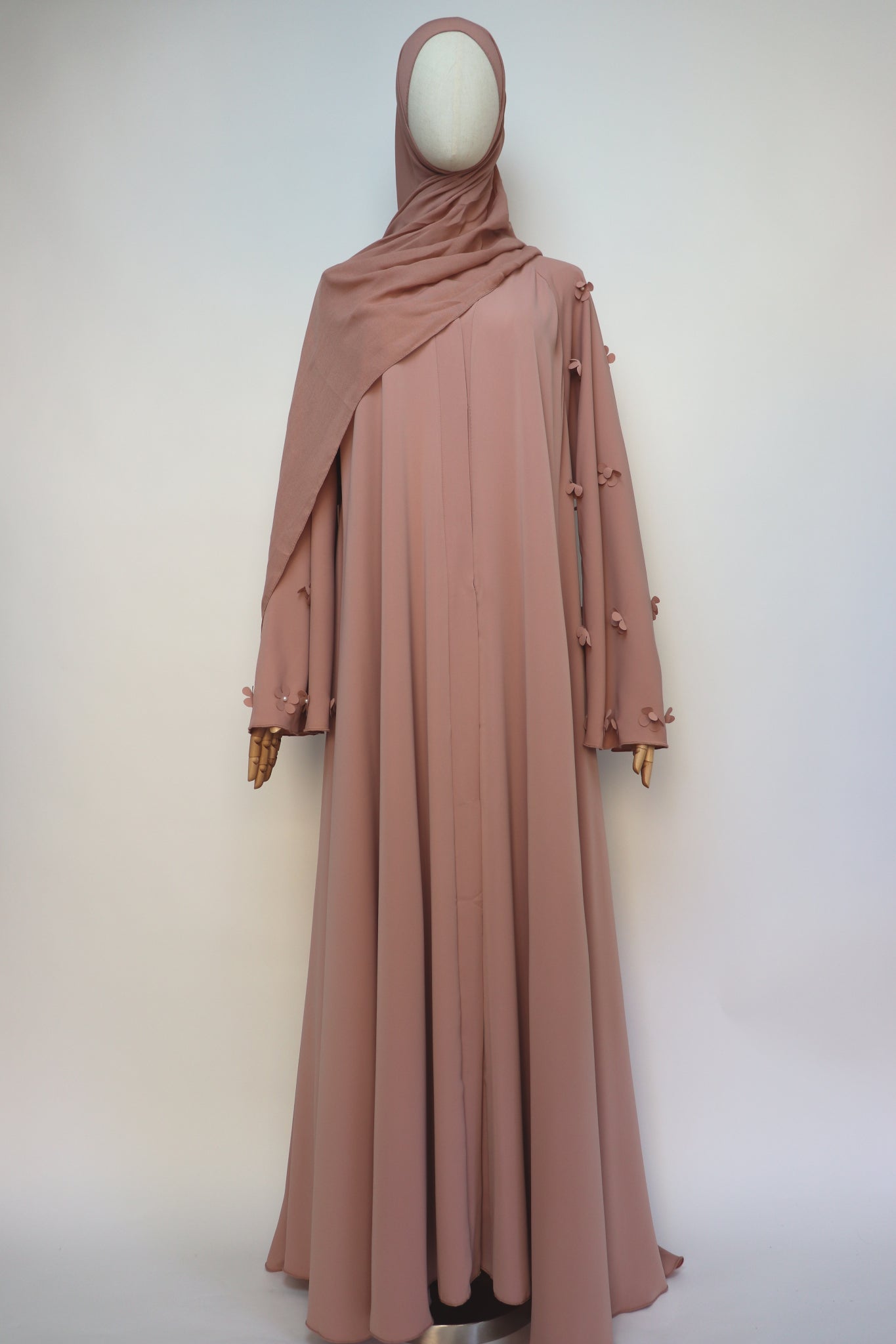 Open Flare Umbrella Daisy Abaya - Blush Pink