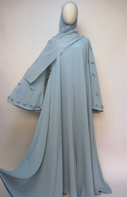 Open Flare Umbrella Daisy Abaya - Misty Blue