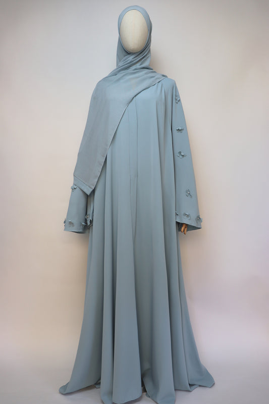 Open Flare Umbrella Daisy Abaya - Misty Blue