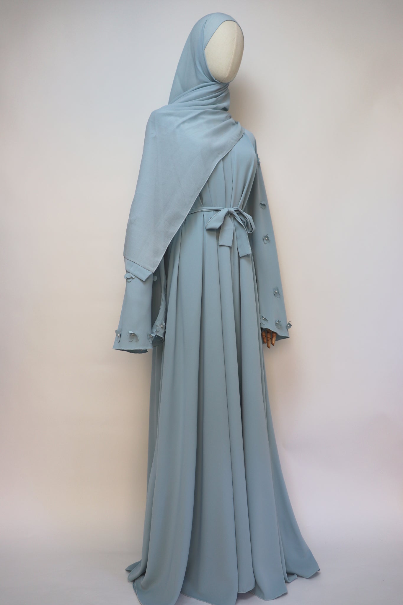 Open Flare Umbrella Daisy Abaya - Misty Blue