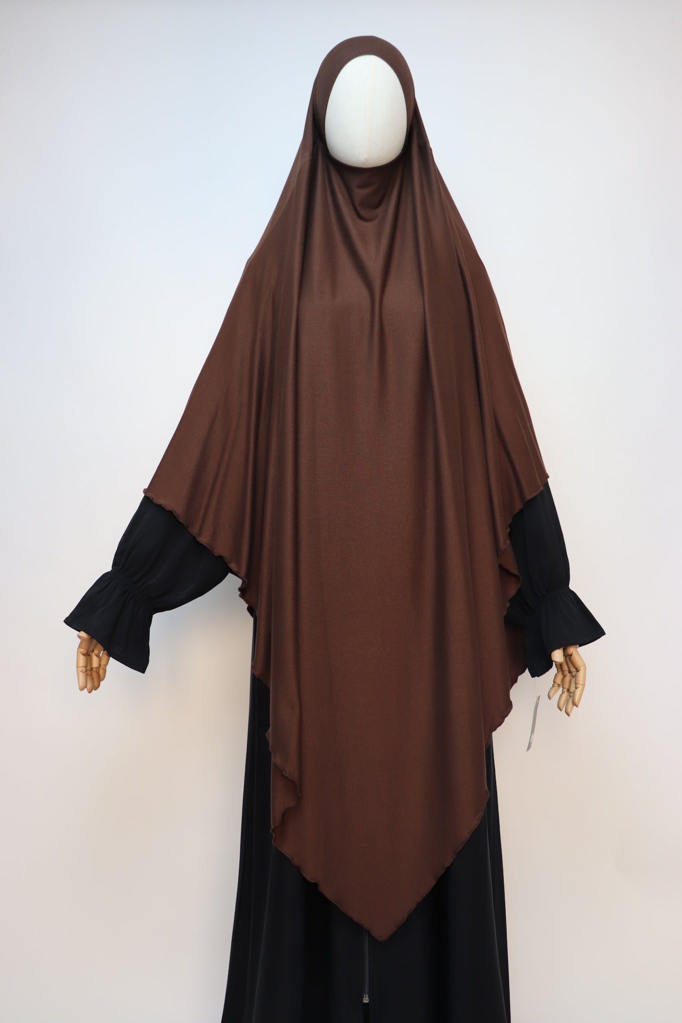 XL Ribbed Jersey Tie Back Diamond Khimar - Choco