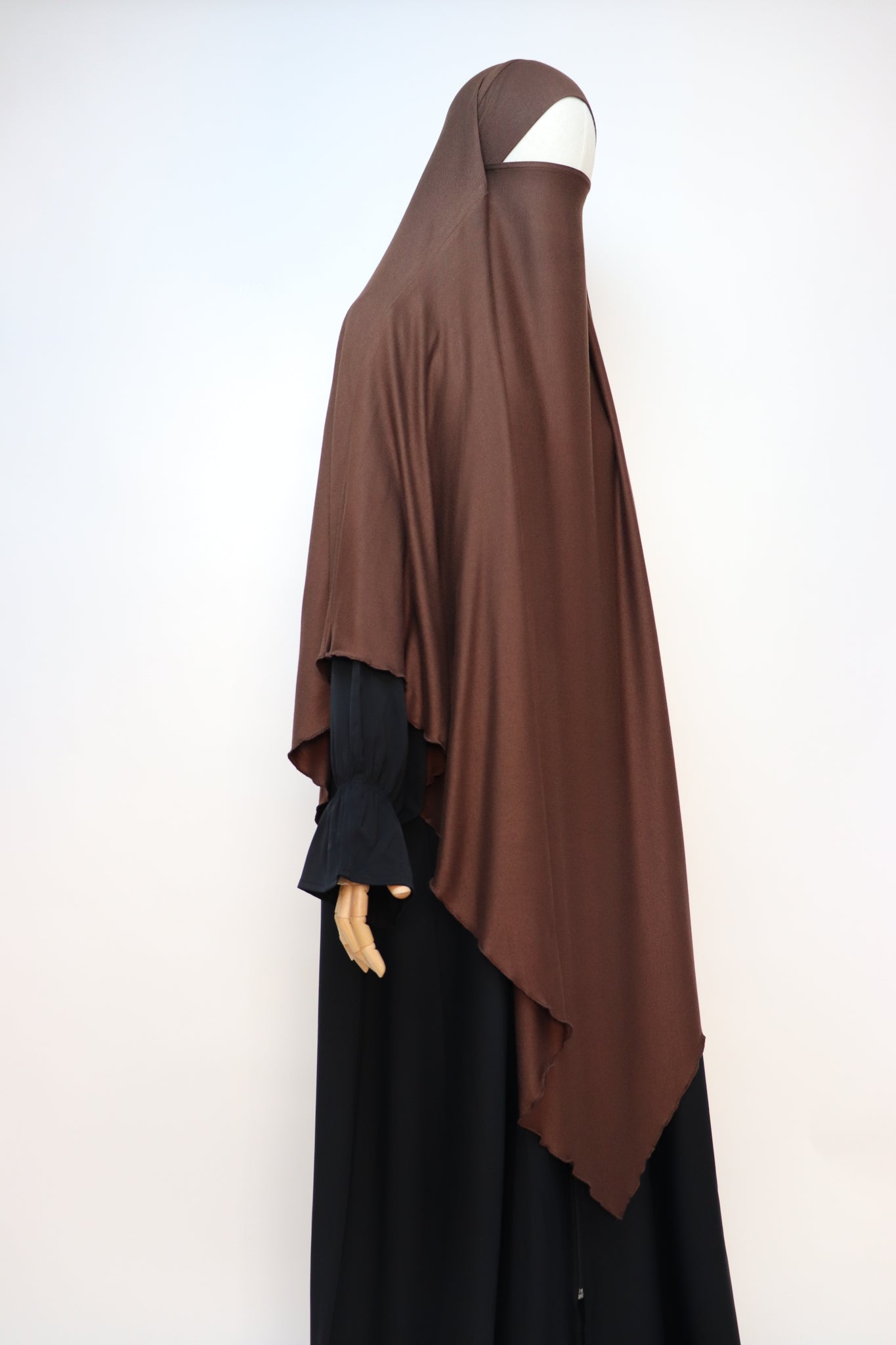 XL Ribbed Jersey Tie Back Diamond Khimar - Choco