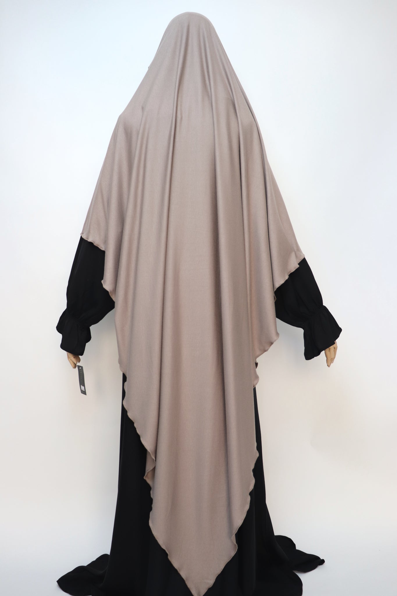 XL Ribbed Jersey Tie Back Diamond Khimar - Taupe