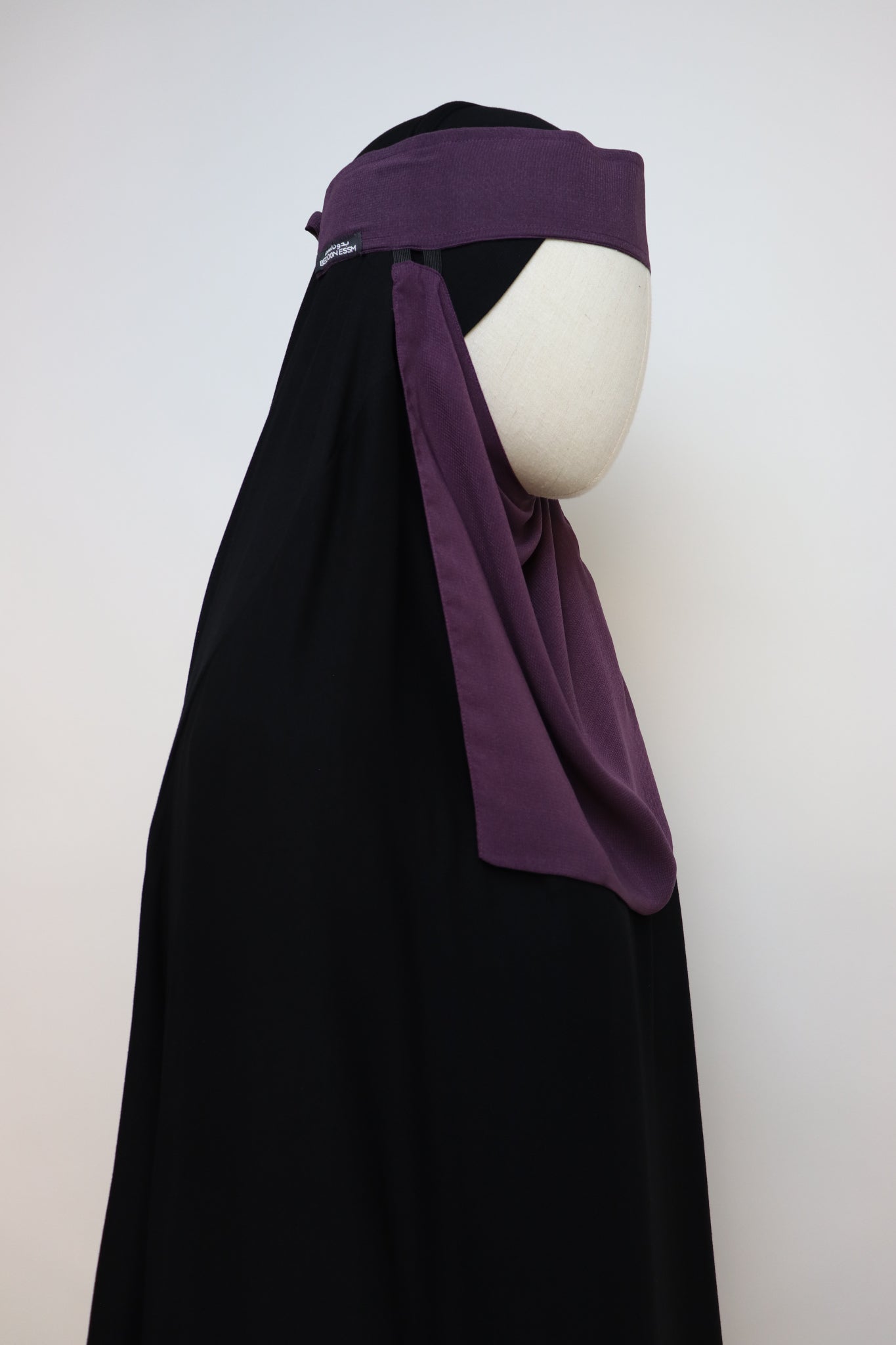 Bedoon Essm Pull-down One Layer Niqab - Purple