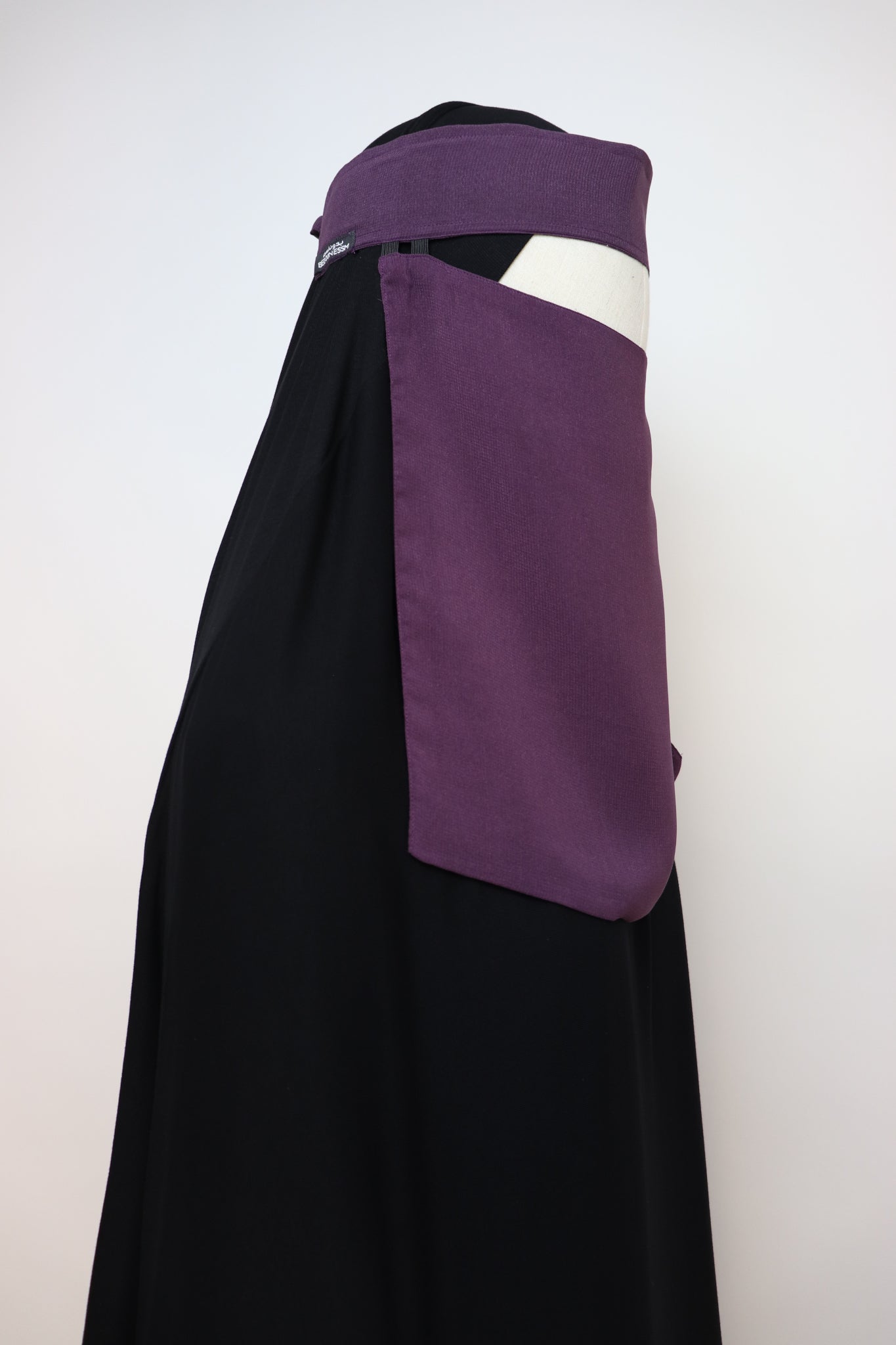 Bedoon Essm Pull-down One Layer Niqab - Purple