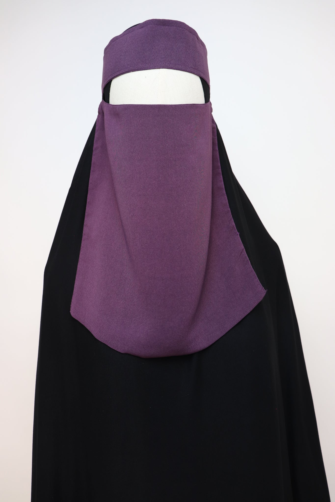 Bedoon Essm Pull-down One Layer Niqab - Purple