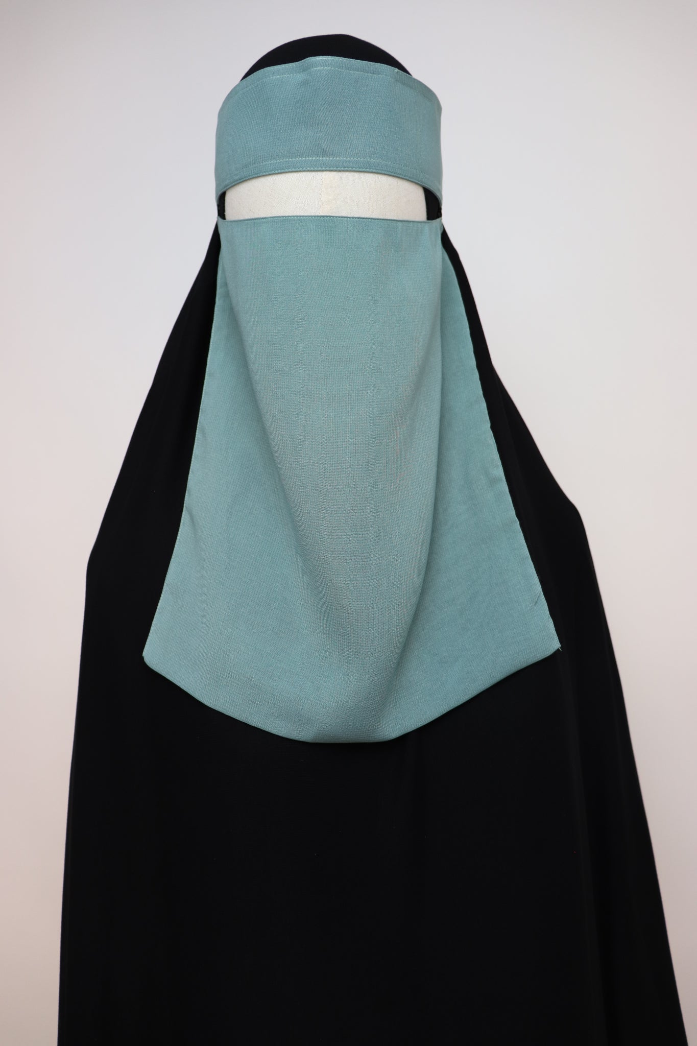 Bedoon Essm Pull-down One Layer Niqab - Seafoam
