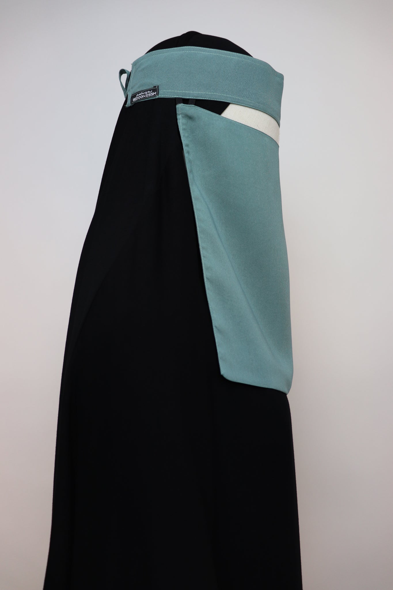 Bedoon Essm Pull-down One Layer Niqab - Seafoam