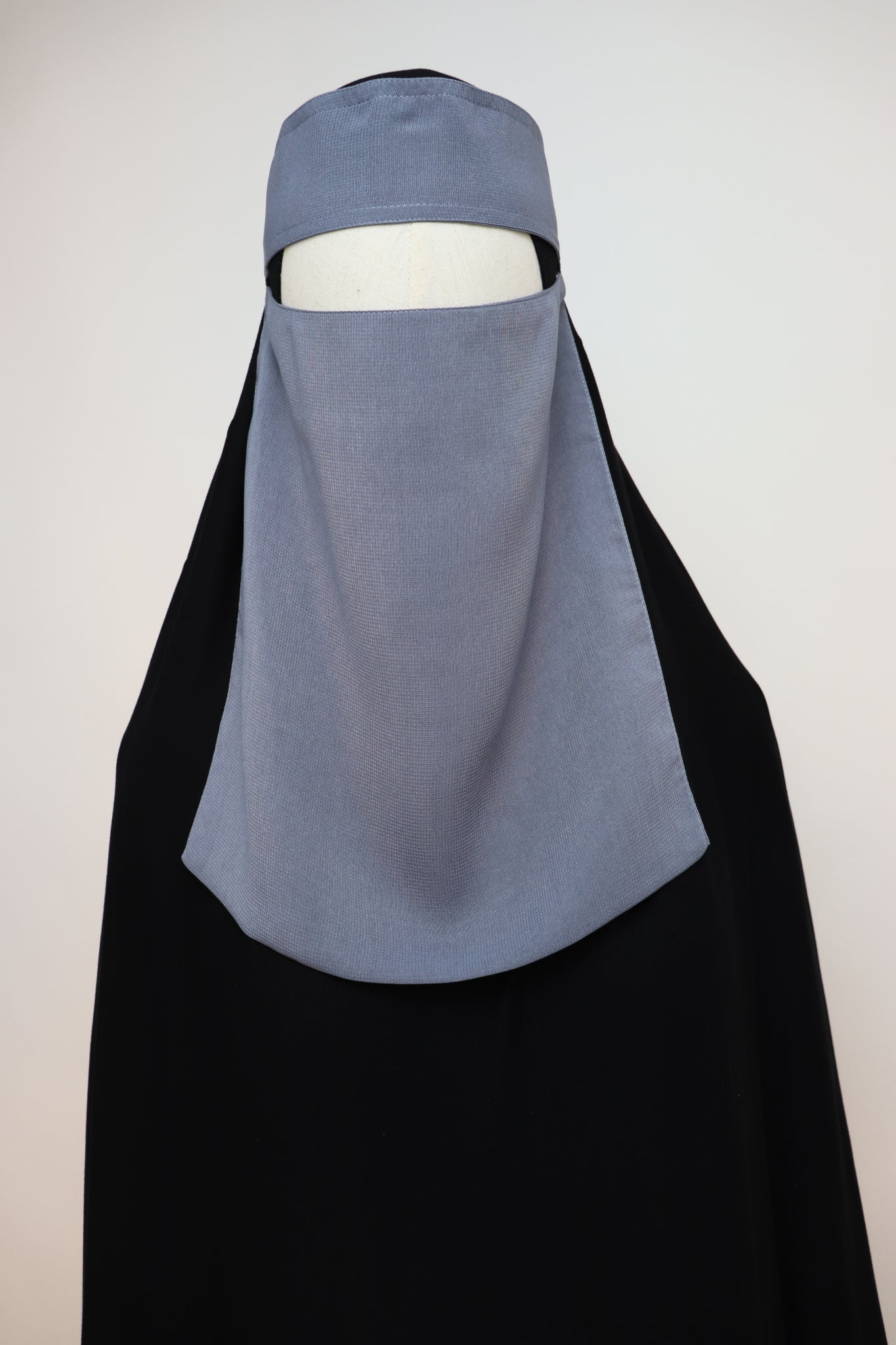 Bedoon Essm Pull-down One Layer Niqab - Gray