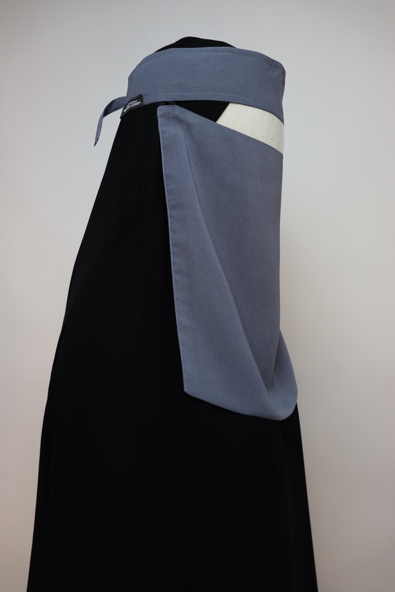 Bedoon Essm Pull-down One Layer Niqab - Gray