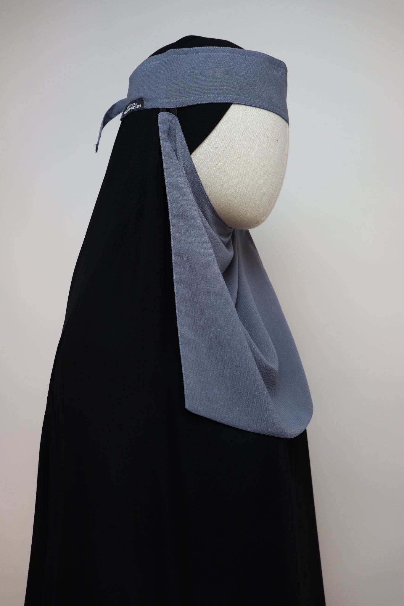 Bedoon Essm Pull-down One Layer Niqab - Gray