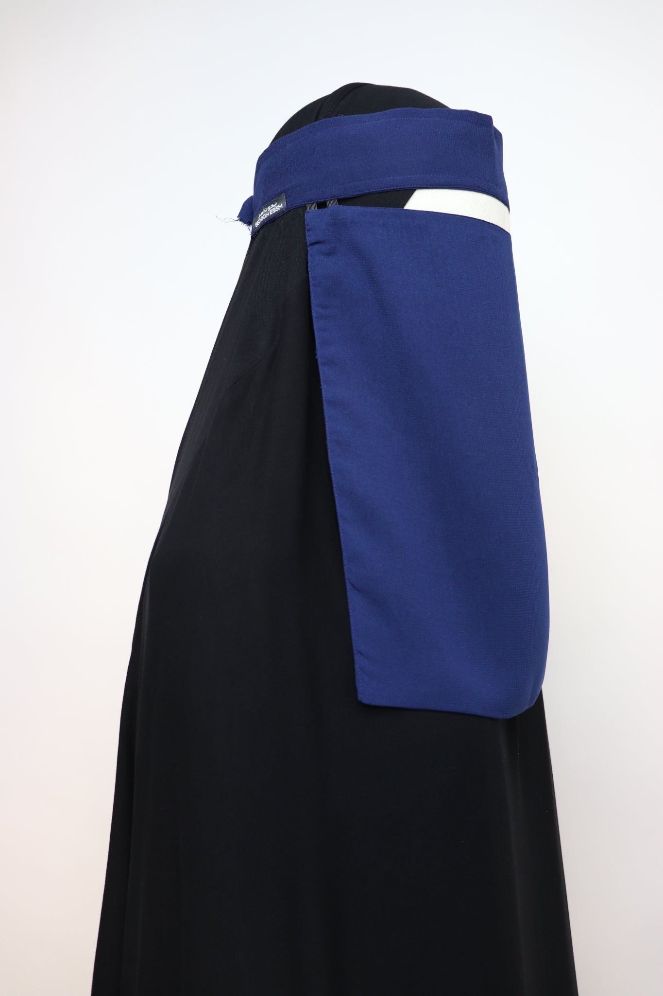 Bedoon Essm Pull-down One Layer Niqab - Navy