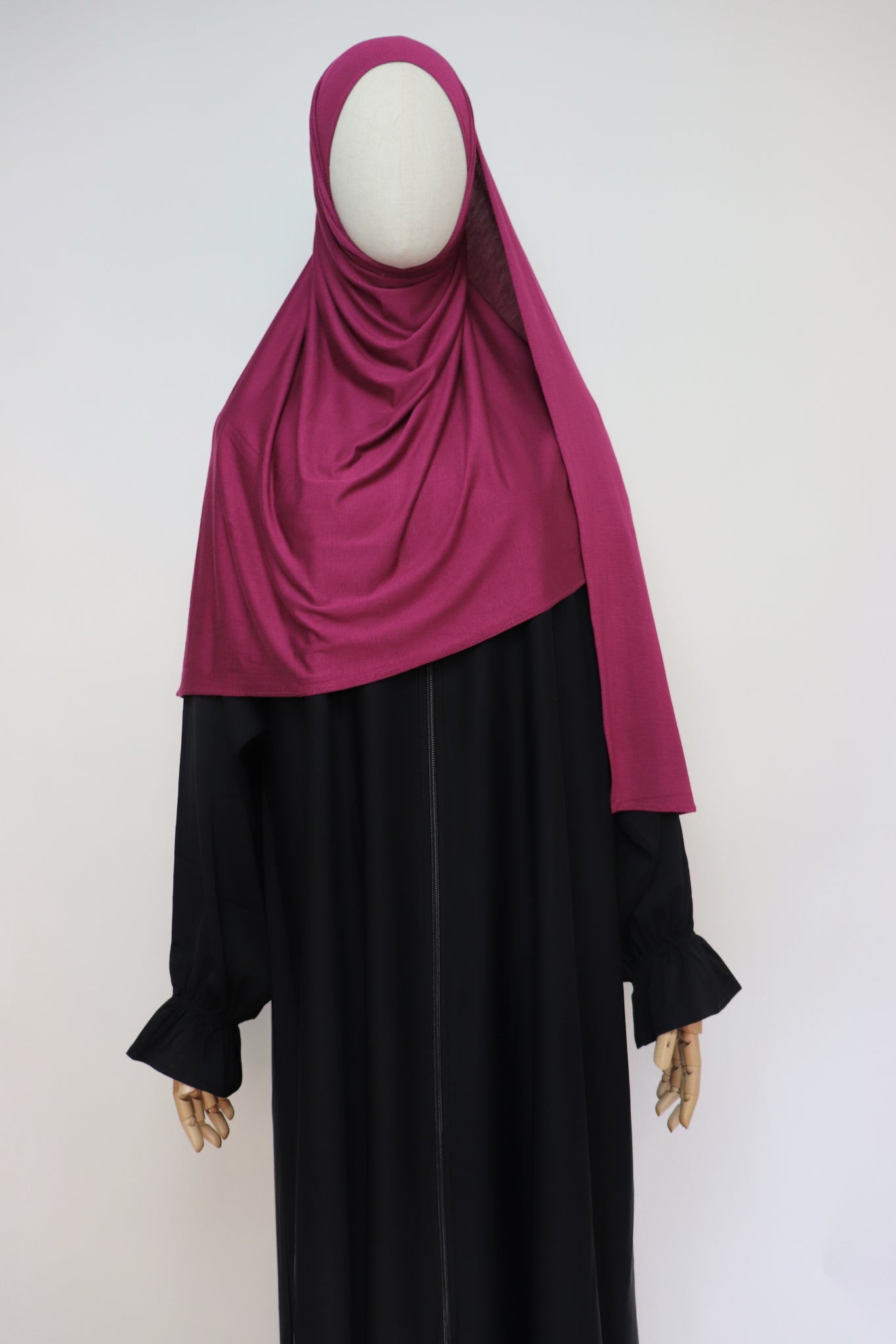 Premium Bamboo Jersey Hijab - Berry