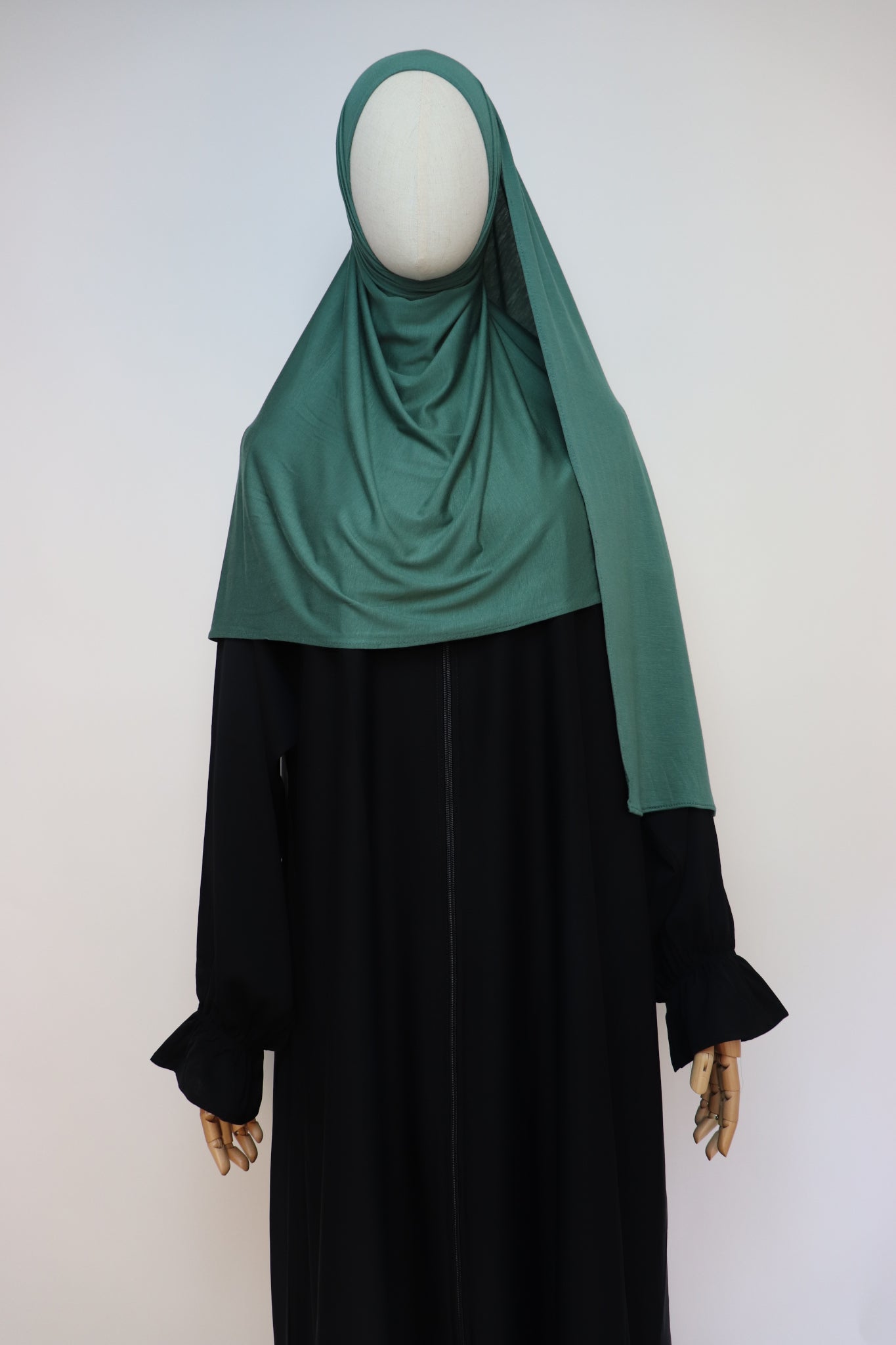 Premium Bamboo Jersey Hijab - Forest Green