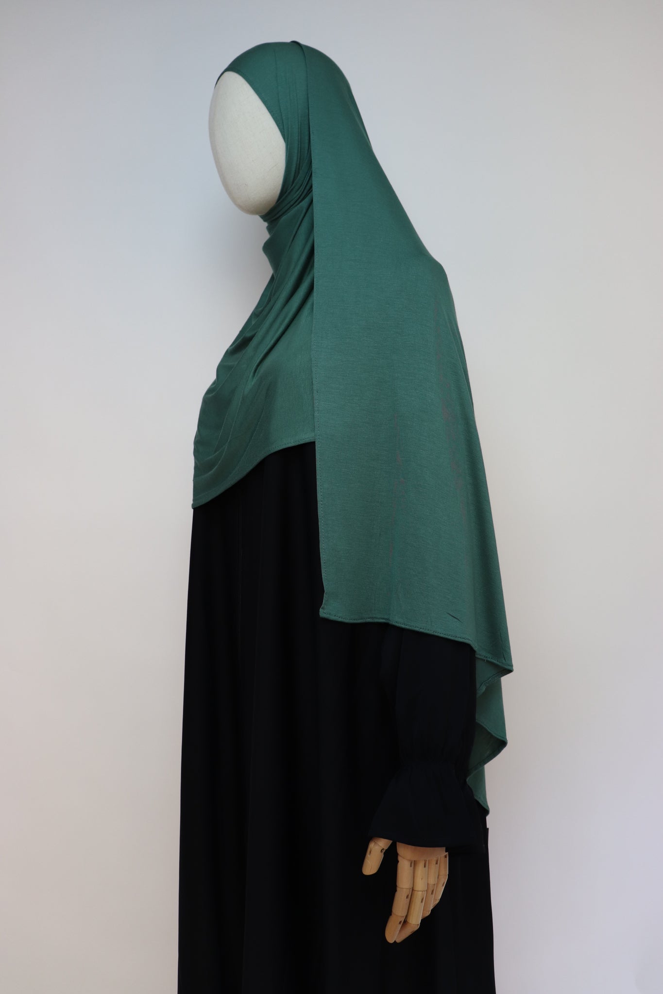 Premium Bamboo Jersey Hijab - Forest Green
