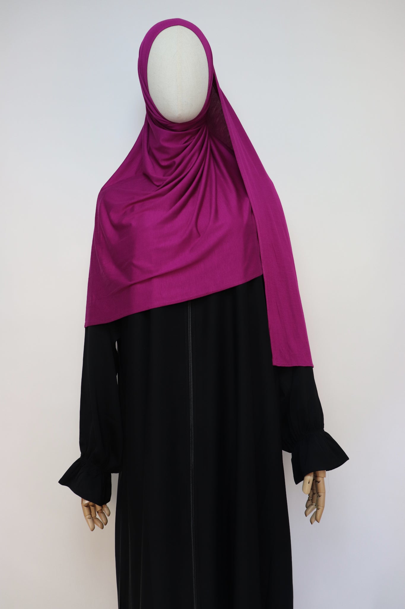 Premium Bamboo Jersey Hijab - Magenta
