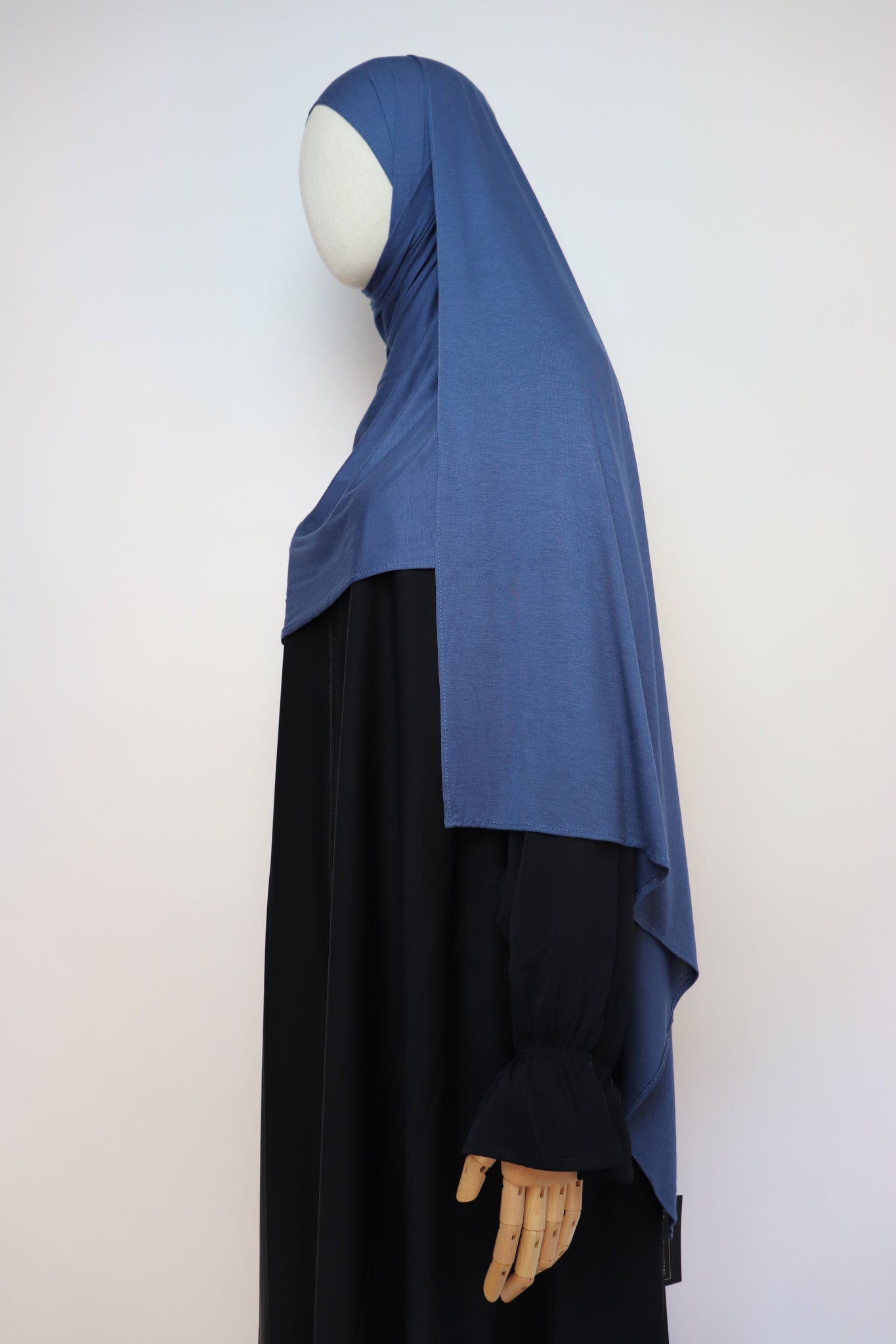 Premium Bamboo Jersey Hijab - Dusty Blue
