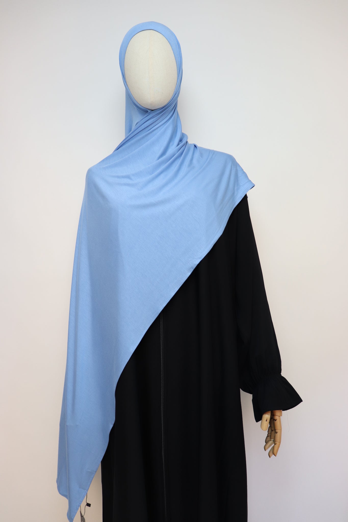 Premium Bamboo Jersey Hijab - Ice Blue