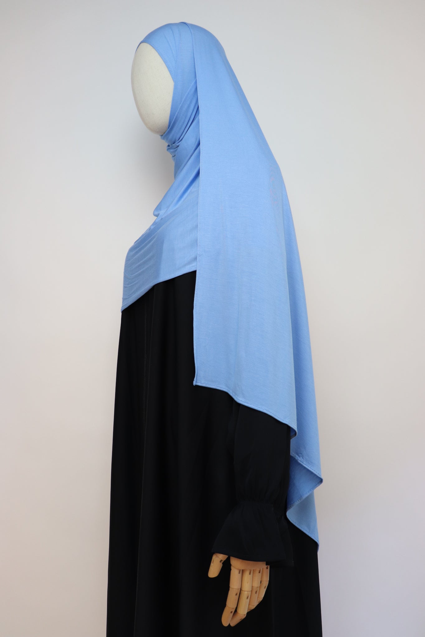 Premium Bamboo Jersey Hijab - Ice Blue