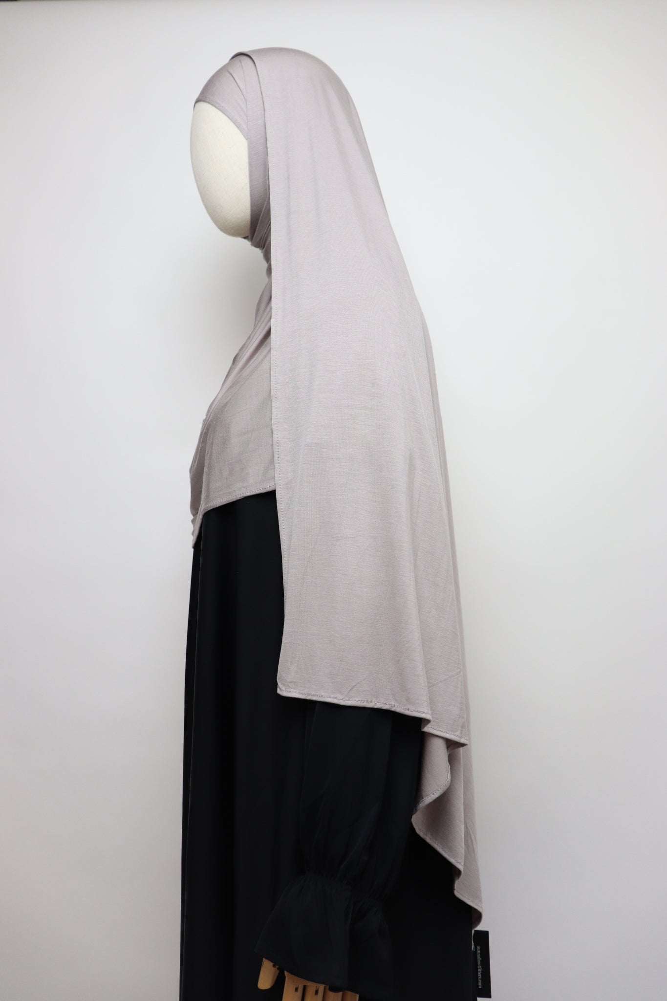 Premium Bamboo Jersey Hijab - Stone Gray