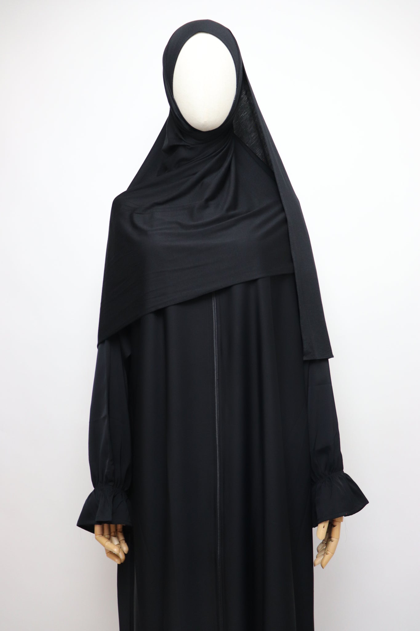 Premium Bamboo Jersey Hijab - Black