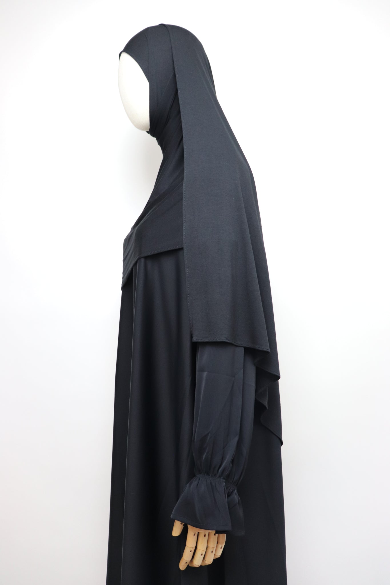 Premium Bamboo Jersey Hijab - Black