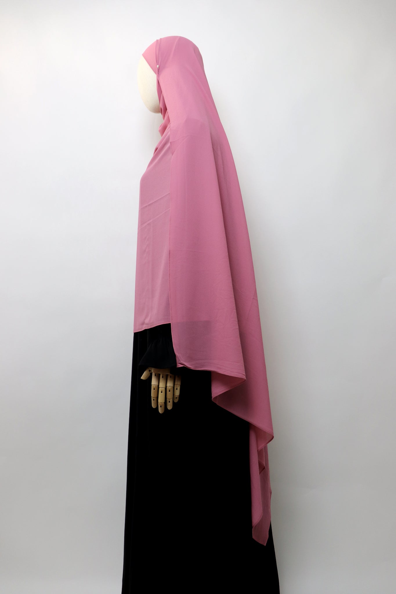 2XL Premium Chiffon Hijab - Dusty Pink