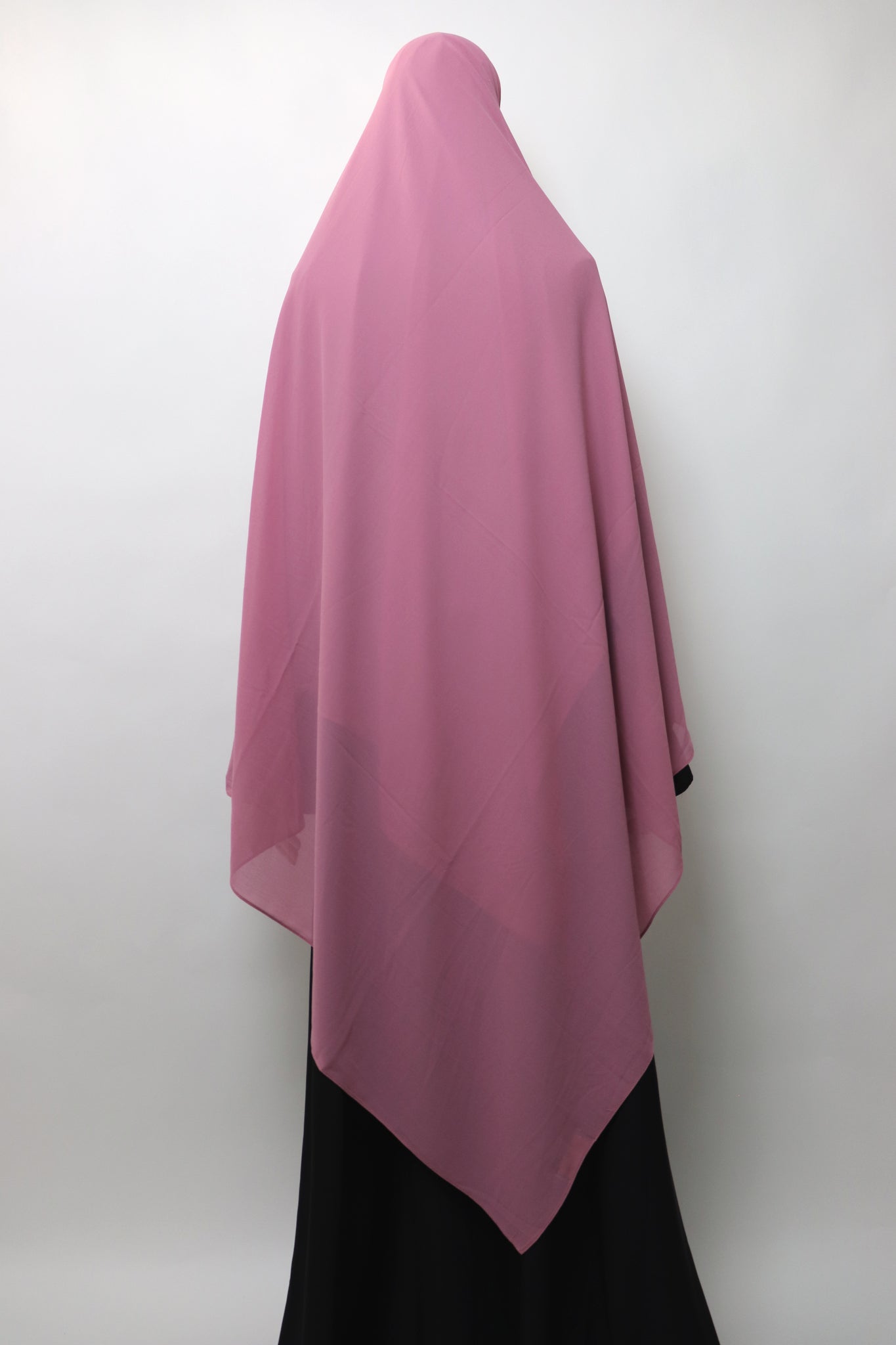 2XL Premium Chiffon Hijab - Dusty Pink