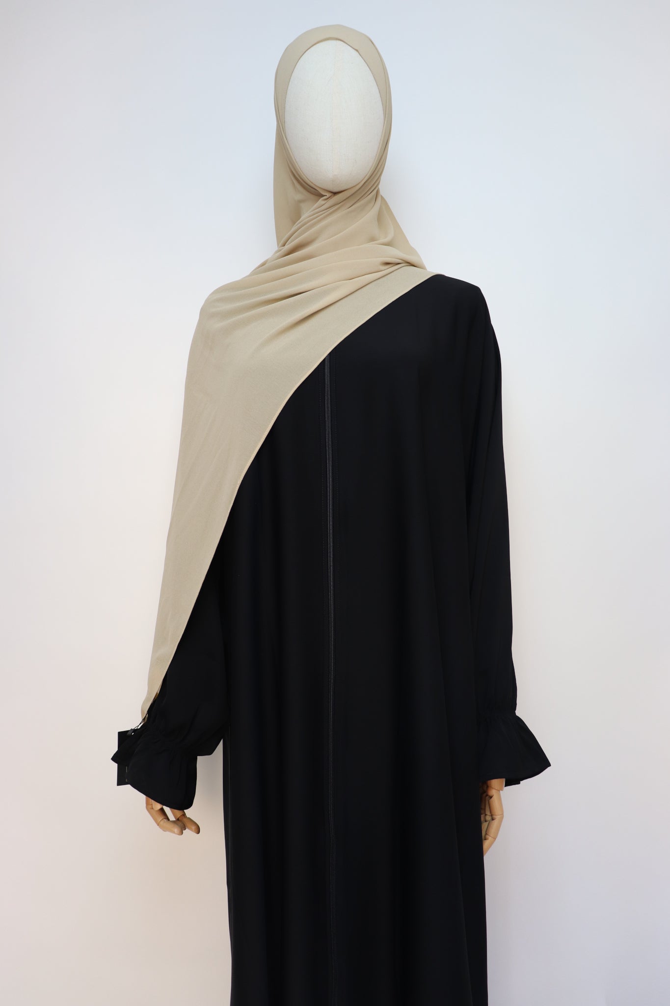 Premium Chiffon Hijab Standard Size - Creamy Beige